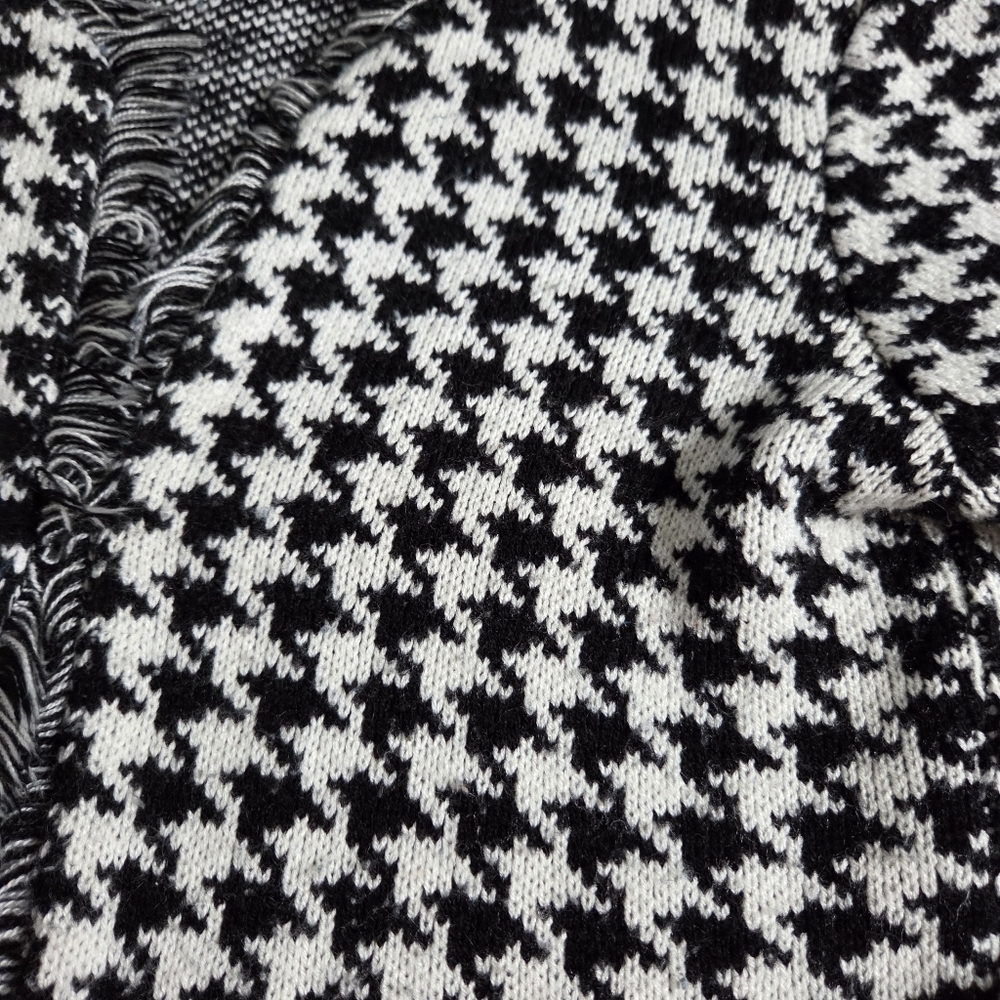 Worthington Black and White Houndstooth Blazer Sweater - Picture 4 of 5